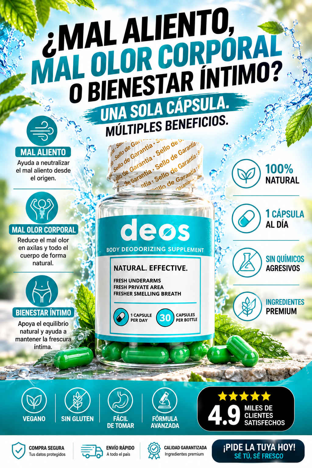 DEOS - Cápsulas Desodorizantes Naturales